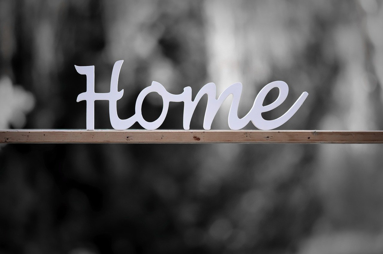 Sign Saying Home